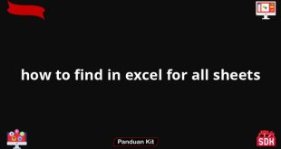 how to find in excel for all sheets